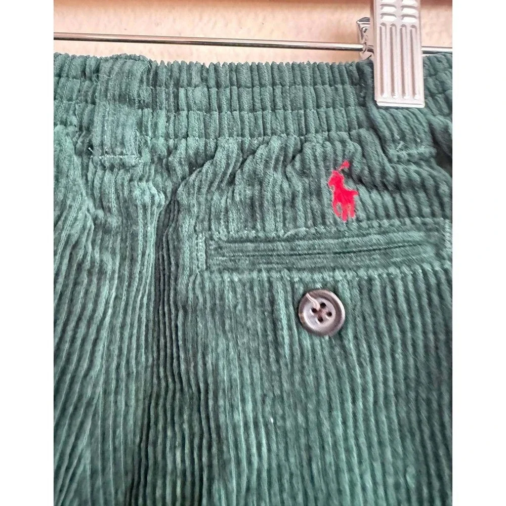 Polo Ralph Lauren Hunter Green Corduroy Wide Leg Pants Old Money Coastal Boys 5